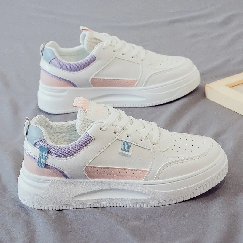 Foreign Trade Women's Shoes New Versatile Soft Sole Comfortable Sneakers Women Thick Sole Spring Autumn High-End Casual Shoes