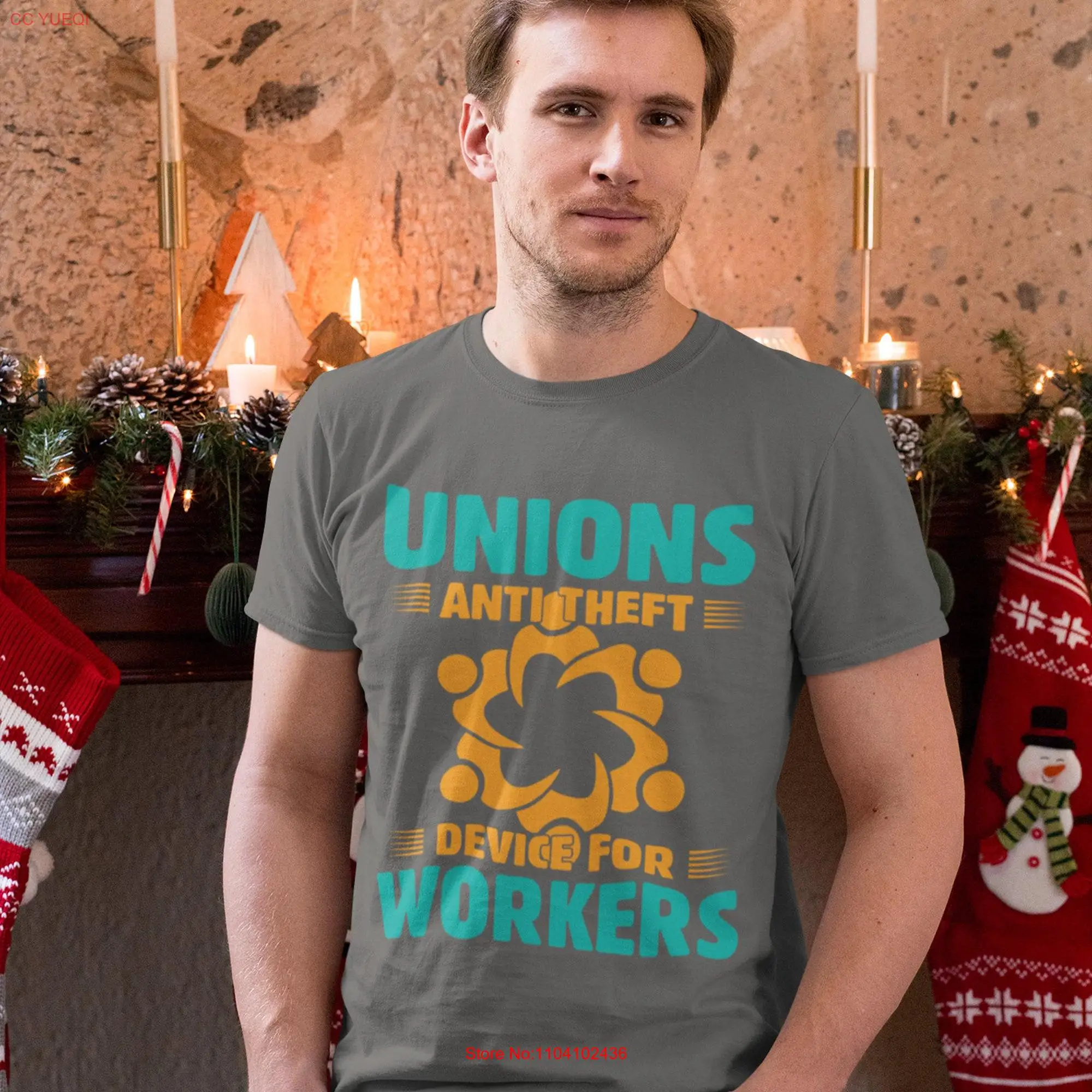 Union Strong T Shirt Protect Workers' Rights with this Anti Theft Device Design long or short sleeves