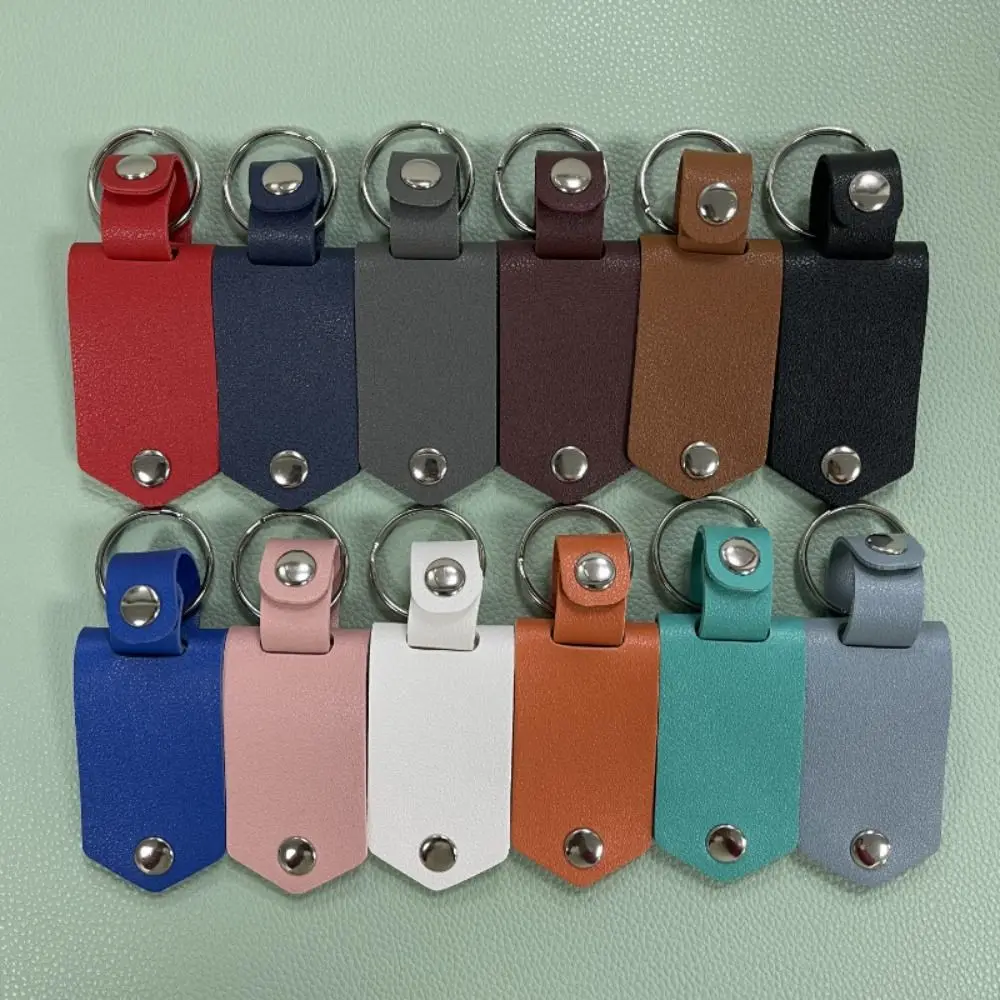 Porte-clés photo DIY en cuir PU, design gravé commémoratif, étui de protection pour clés en cuir PU, pendentif personnalisé, porte-photo