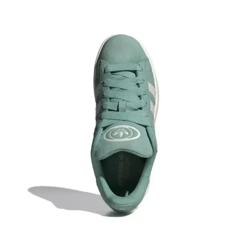 아디다스 캠퍼스 00년대 가볍고 편안한 그린 화이트 로우탑 캐주얼 보드 슈즈 여성용 JI1984