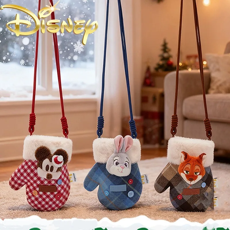 

Disney's New Plush Shoulder Bag Luxury Brand Mini Fashion Women's Shoulder Bag Doll Shape Cartoon Cute Casual Mobile Phone Bag