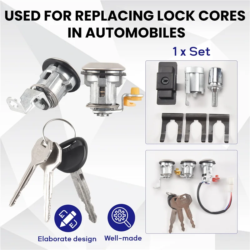 NEW-Car Lock Cylinder & Key For Mitsubishi Pajero Shogun Montero MK2 V31 V32 MR259744