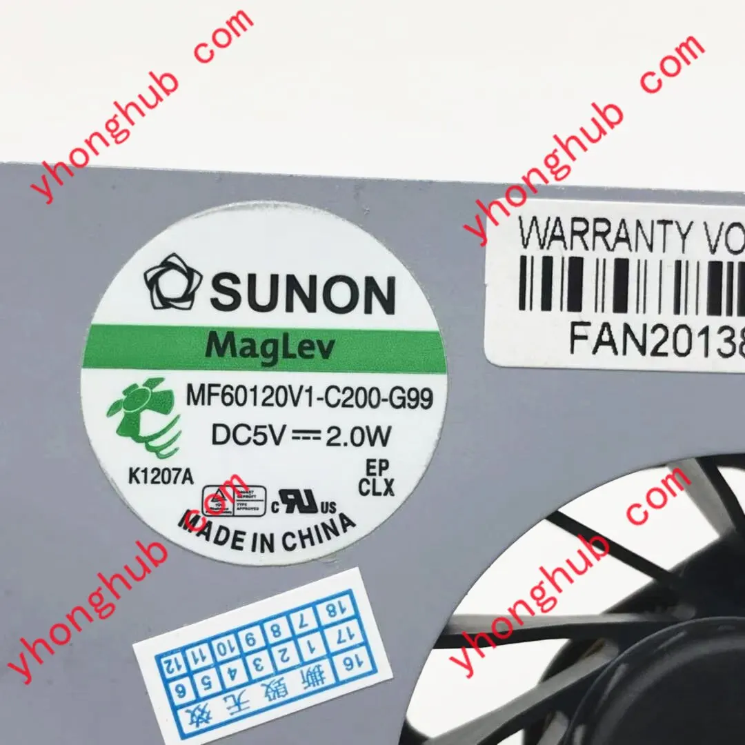 SUNON MF60120V1-C201-G99 MF60120V1-C200-G99 3-проводной Вентилятор охлаждения сервера DC 5V 2,0 W