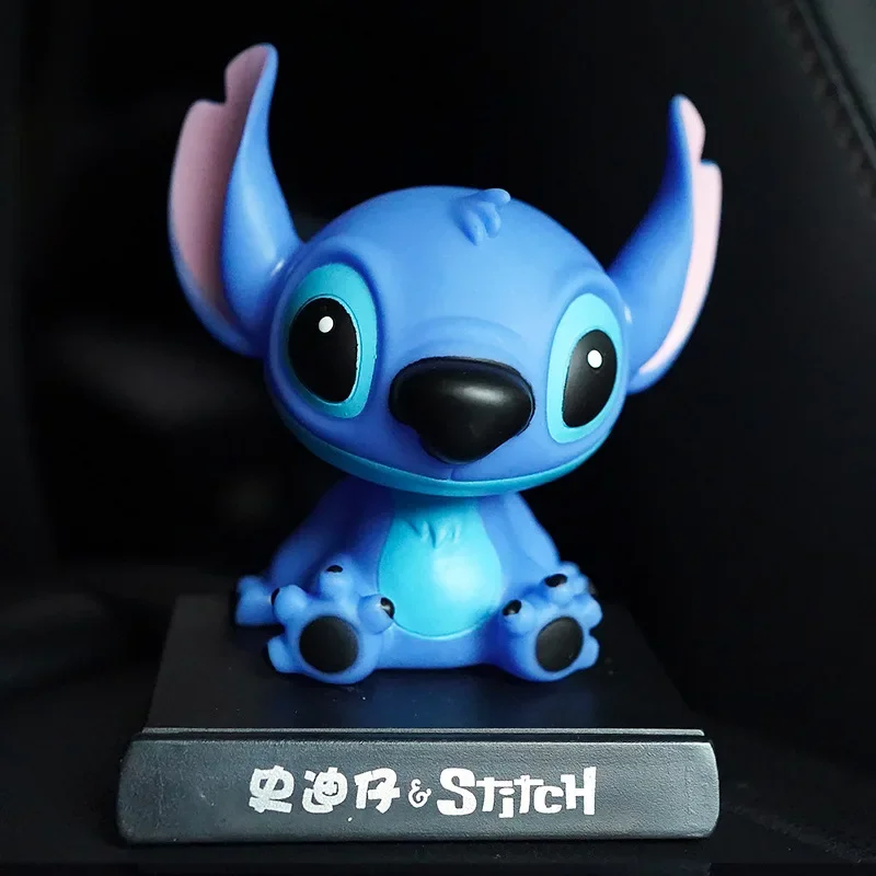 Neue Lilo & Stitch Anime Figuren Auto Schütteln Kopf Puppe Auto Innen Kawaii Tabletop Ornament Wackelkopf Kind Geschenke Kinder Spielzeug