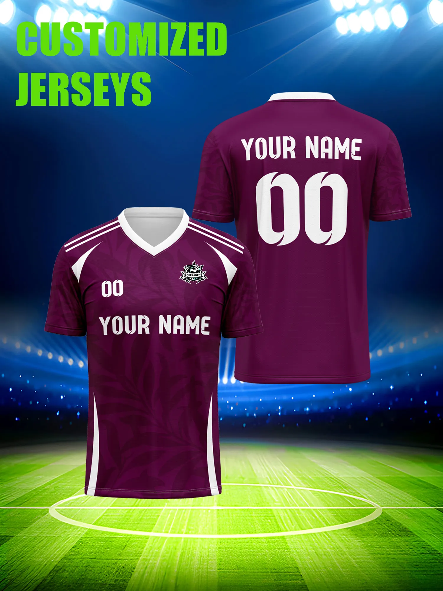 

Футбольная форма на заказ с индивидуальным изображением, номером и именем, динамичная спортивная униформа для команды