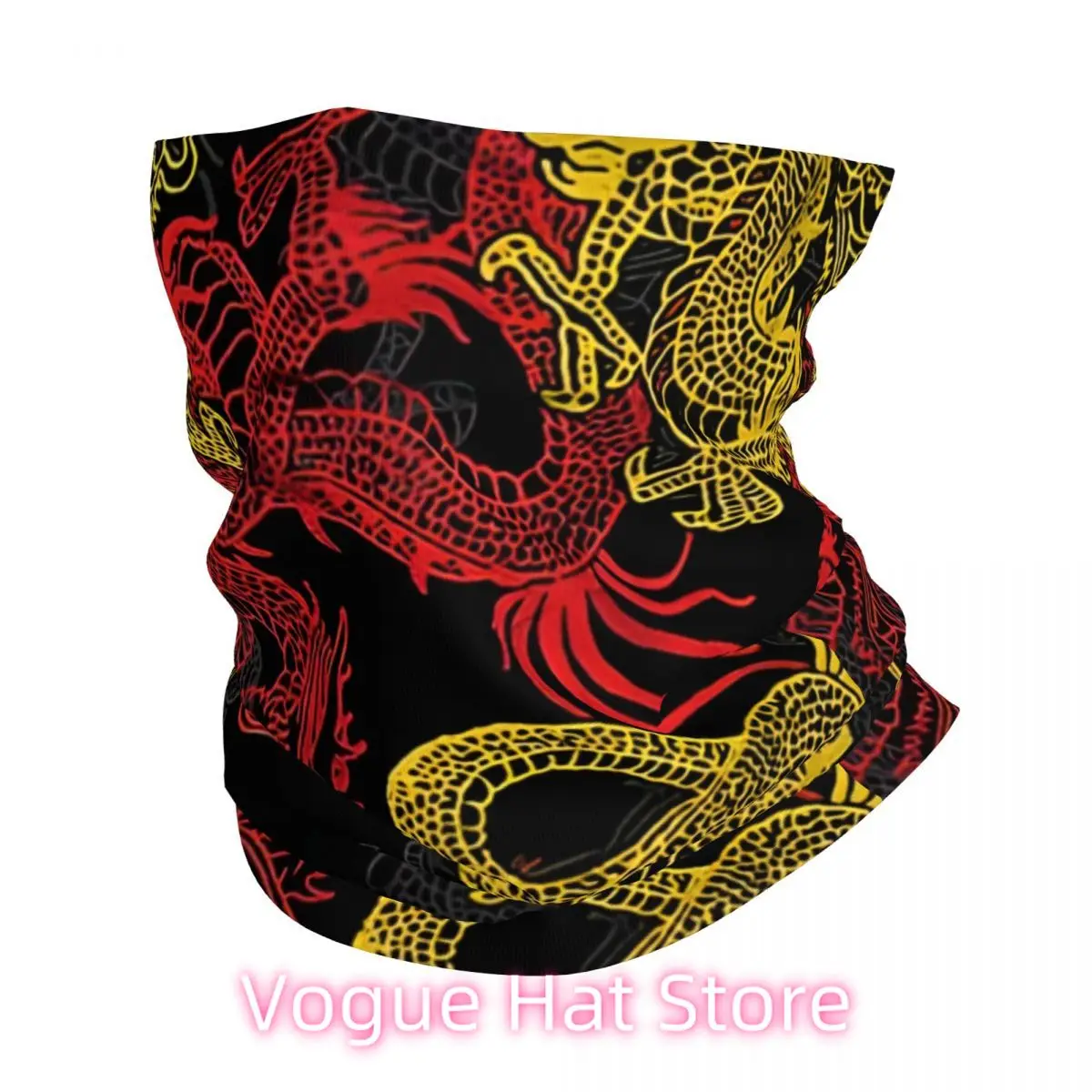 

Dragon Pattern Bandana Neck Cover Printed Wrap Scarf Multi-use Cycling Riding for Men Unisex Thin