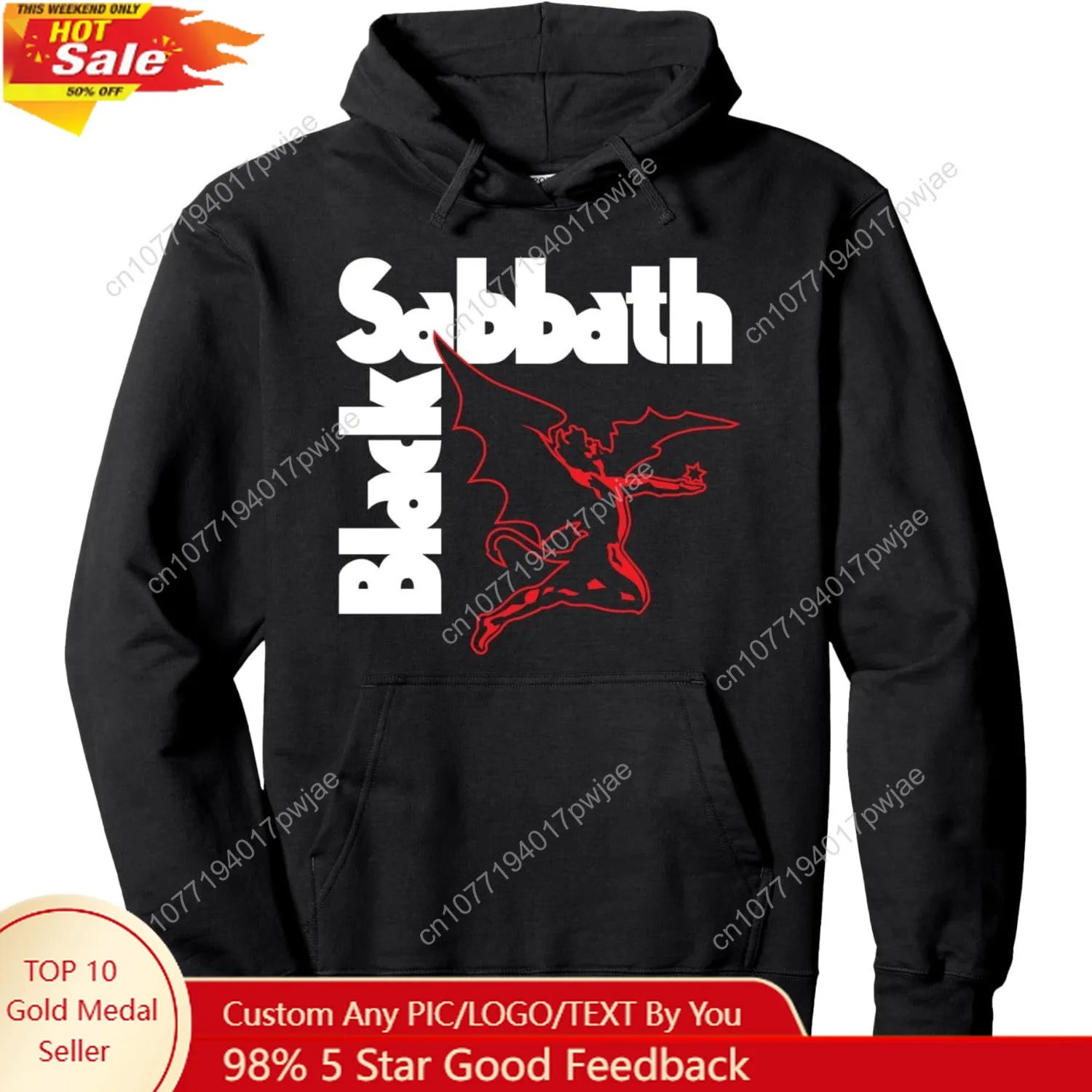 

Black Sabbath BAND Official Creature Pullover Hoodie