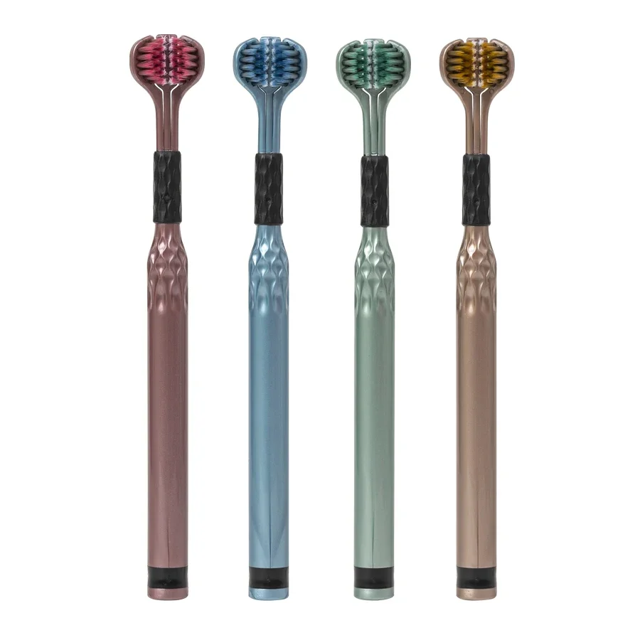 

3D Manual Toothbrush 4pcs Three sided U-shaped Soft Toothbrush for Comprehensive Oral Cleaning for Adults Families, Business