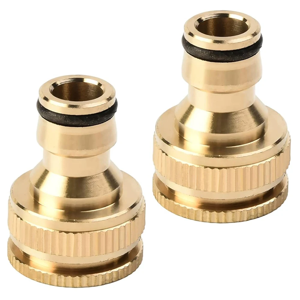 2Pcs 3/4" to 1/2" Thread Adapter Faucet Hose Quick Connector for Water Pipe Fittings Home Improvement Accessory