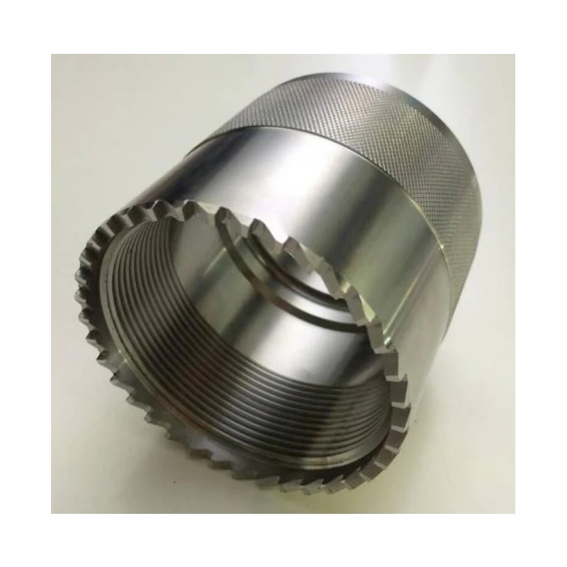 

Custom CNC Turning & Milling Machined Stainless Steel Toothed Sleeve Threaded Knurling Joints
