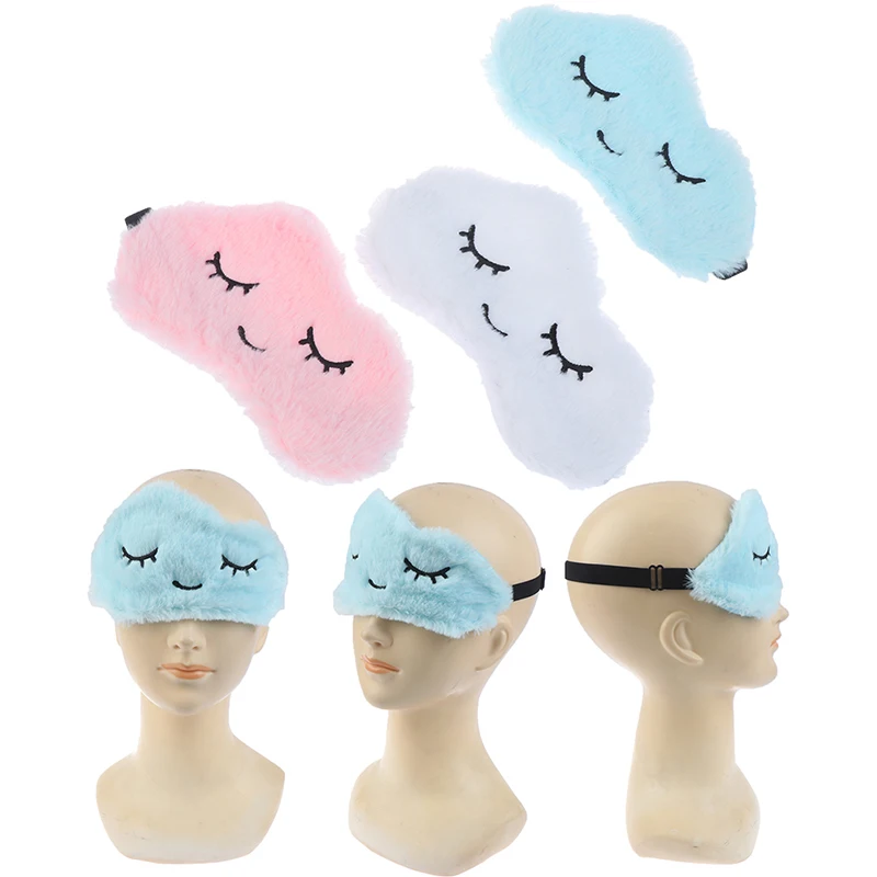 Soft Eye Masks Blindfold Cartoon Cloud Eye Mask Cute Eyelashes Sleep Shade Eyepatch Sleeping Aid Eye Patch Gift