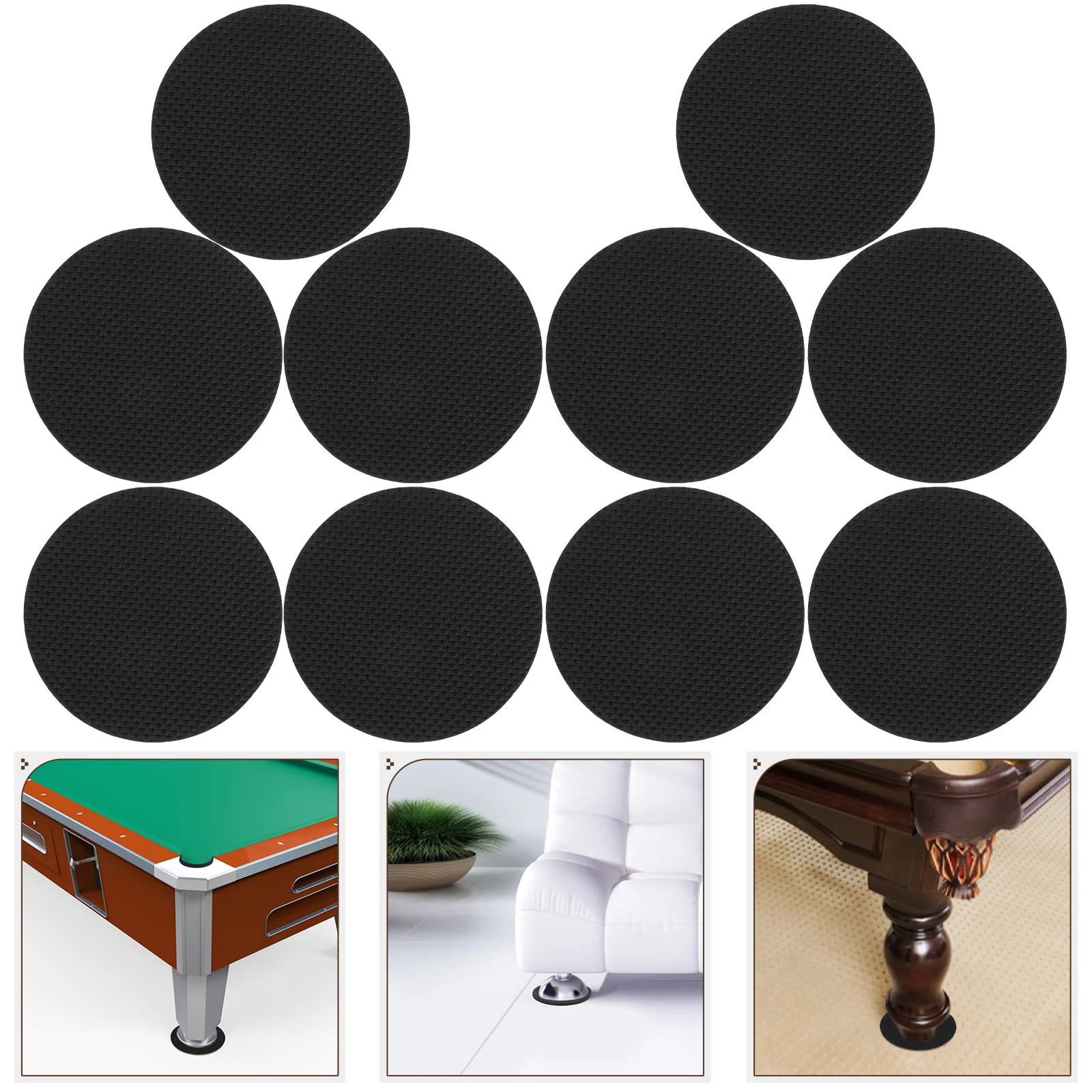 

10 Pcs Billiards Pads EVA Pool Stabilizer Billiards Accessories Table Leveler Foot Pads Adjustment Pad Billiard Table Leg