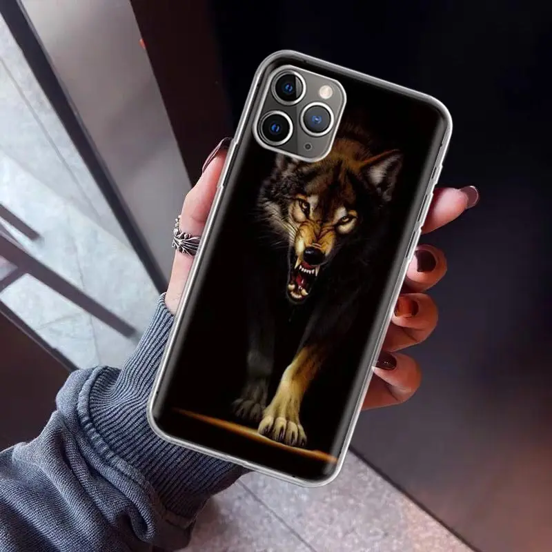 The Wolf Phone Case For Apple iPhone 11 13 14 15 16 12 Pro Max SE X XR XS 7 8 Plus Pattern Soft TPU Back Cover 11 13 14 Pro 15 +