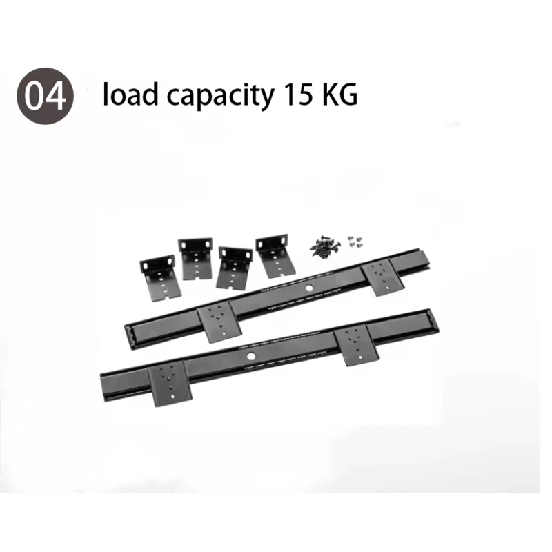 كتم الكرة تحمل سحب صينية قابل للتعديل دعامة تعليق تعليق المسار دليل السكك الحديدية أضعاف درج تلسكوبي العدائين الأسود