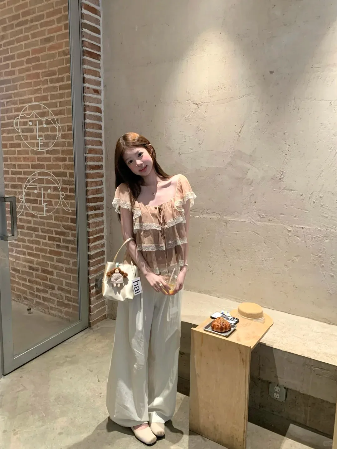 top-in-pizzo-a-maniche-corte-stile-balletto-da-donna-camicia-estiva-con-colletto-quadrato-e-orlo-arricciato-elegante-camicia-in-chiffon-stile-bambola-vestibilita-versatile-in-poliestere
