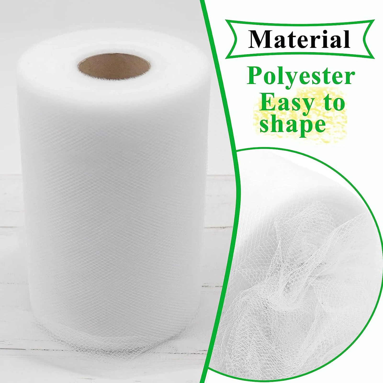 الأبيض تول النسيج 15 سنتيمتر بنسبة 25/100/200 YD بكرة الشريط DIY بها بنفسك استحمام الطفل حفلة عيد ميلاد زينة الزفاف لوازم الحرفية