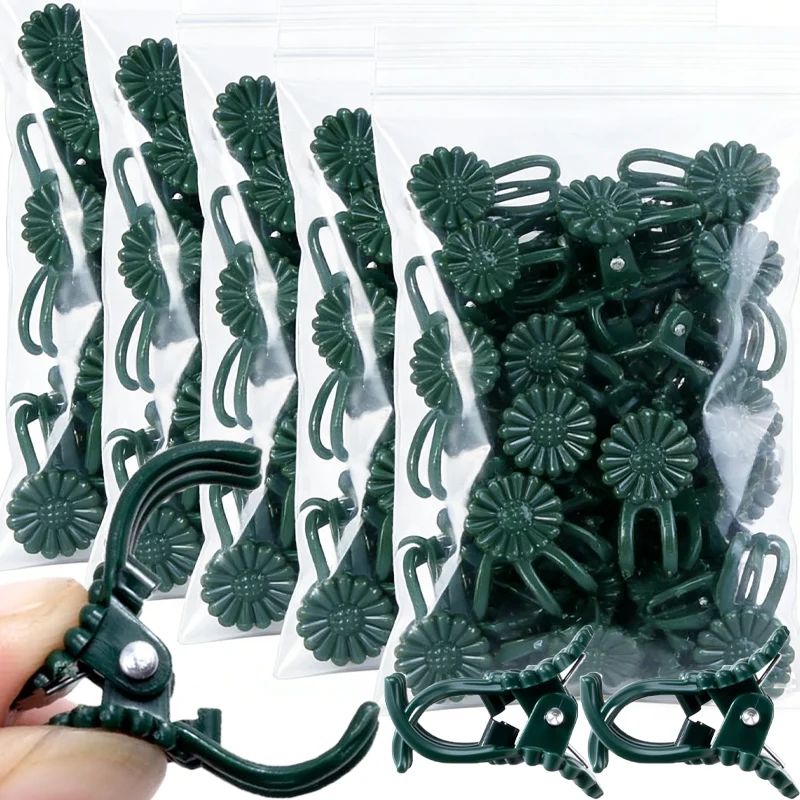 50-200pcs Flower Branch Fixing Clip Plastic Plant Orchid Clips Tied Vine Bracket Garden Climbing Plant Grow Tool Supplies