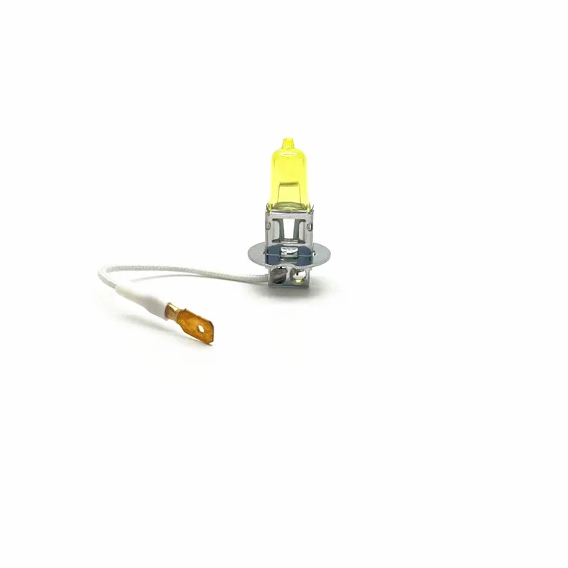 2 Pcs H3 12V 55W Yellow Lights 3000k Car Headlight Auto Fog Lamps Halogen Bulbs