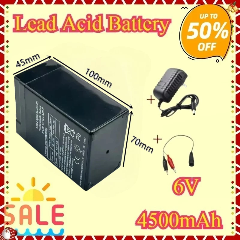 

New Lead Acid Battery 6V 4500mAh for Children's Electric Cars, Motorcycles,Toys, Cars, Baby Strollers Battery Batteries+Charger