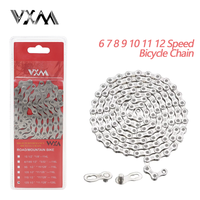 VXM Bike Chain 6 7 8 9 10 11 12 Speed MTB Mountain Road Bike Chain 116 126 Links Electroplated Bike Chains Bicycle Parts
