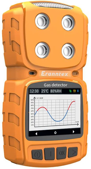 Alarme Portátil 4 em 1 detector de Gás personalizar para LEL O2 H2S CO CO2 CH4 C2H4 VOCS PM O3 detector de vazamento de gás