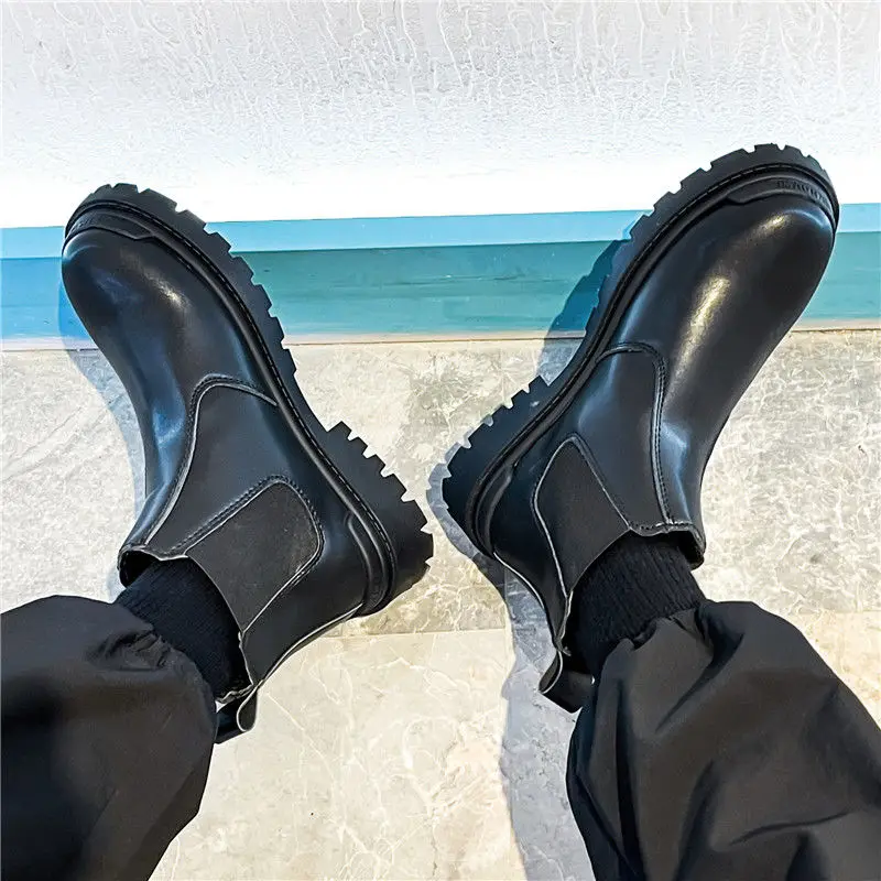 Man Shoes Platform Chelsea Boots for Men High Cut Trendy 2025 Fashion Sale New Quality Y2k Offer Designer Comfortable Cheap