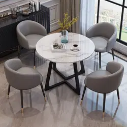 Large Table Cafe Garden Furniture Sets Kitchen Coffe Tables Marble Modern Coffee Island Dining Living Mesa Center Craft WJX