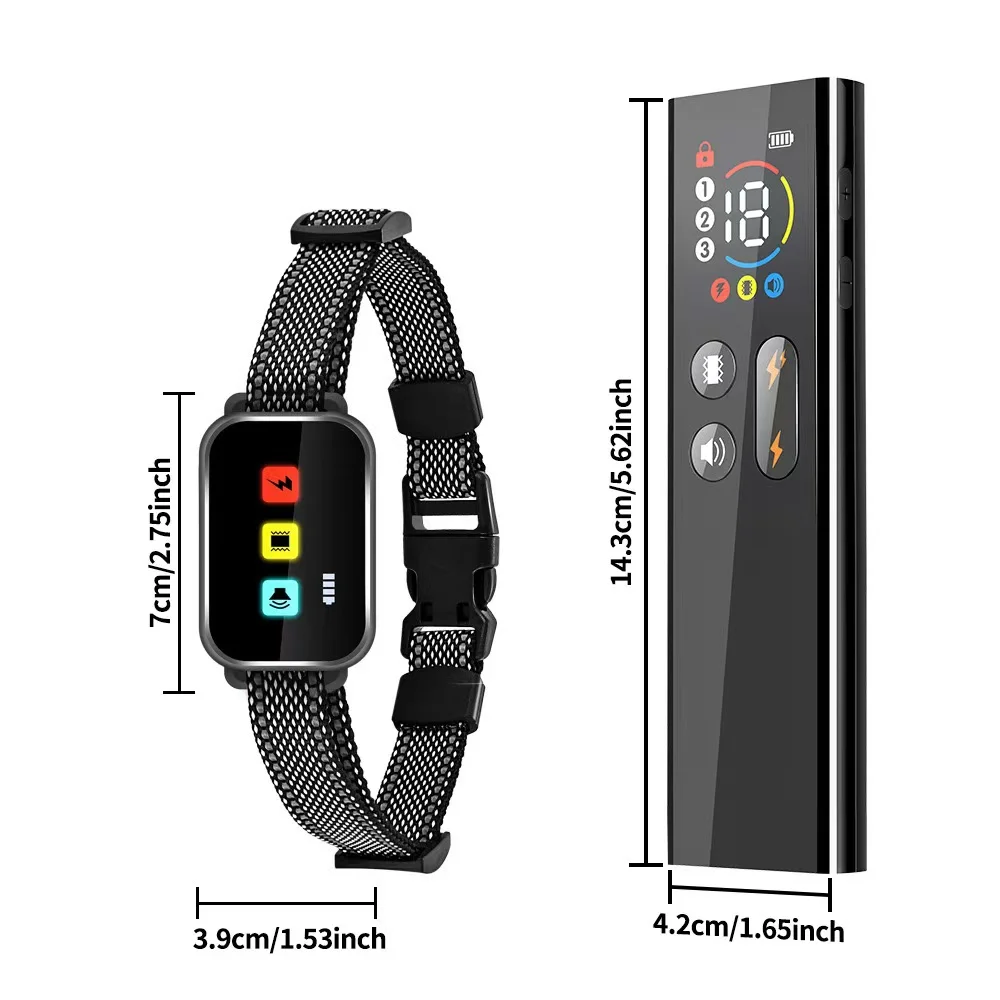 Grosir 2600FT Anti Kulit Hewan Peliharaan E-shock Kerah LED Flash Tahan Air Anjing Pelatihan Kerah