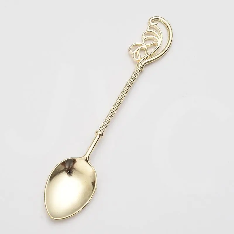New Vintage Alloy Coffee Spoon Elegant Tableware Mirror Polished High Quality Stirring Spoons