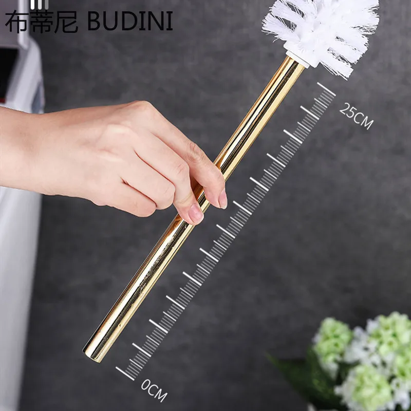 Nordic Ceramics Floor-standing Toilet Brush Round Shape Soft Fur Quick Draining Cleaning Brushes Bathroom Accessories with Base