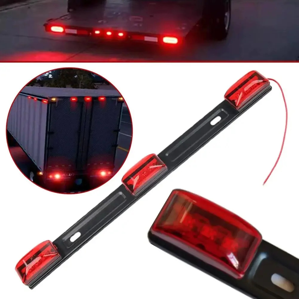 

Universal 9 LED Rear Light Assembly for Trucks & RVs - Integrated Brake, Side Marker and Taillight Strip in One