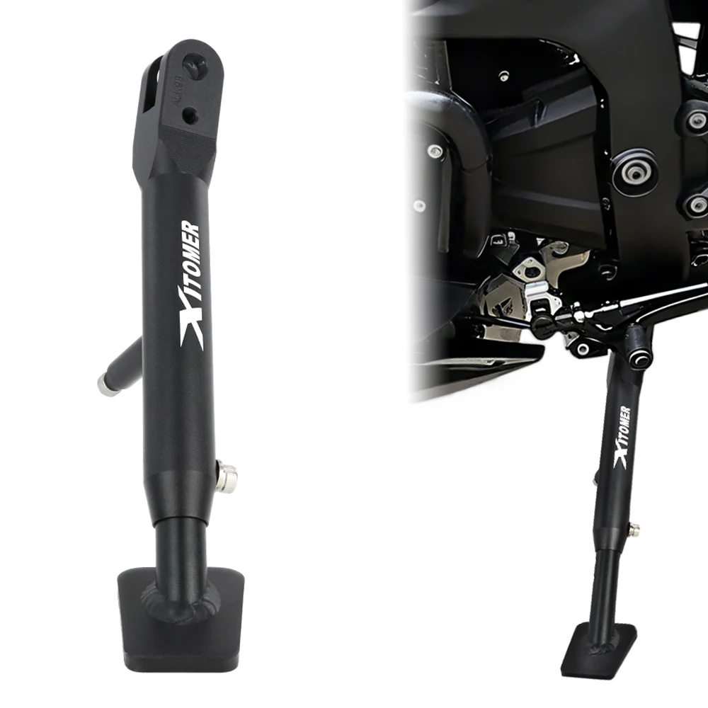 

For Kawasaki Ninja 125 Z125 Ninja 250SL Z250SL NINJA ZX-4R/RR Motorcycle Aluminum Adjustable Kickstand Foot Side Stand Support