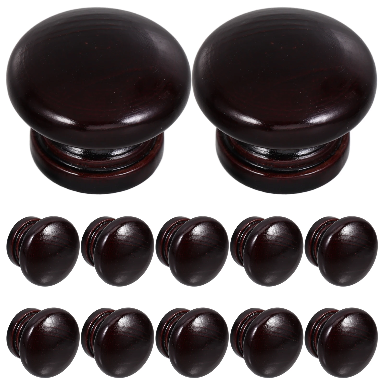 

12 Pcs Retro Drawer Pulls Drawer Pulls Cabinet Door Wooden Knob Closet Wardrobe Round Retro Style Furniture Hardware