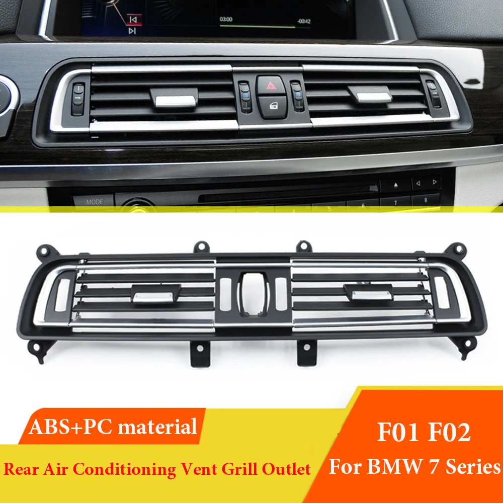 

LHD Center Right Rear Air Conditioning Vent Grill Outlet With Chrome For BMW 7 Series F02 F01 730 735 745 750 2009-2016