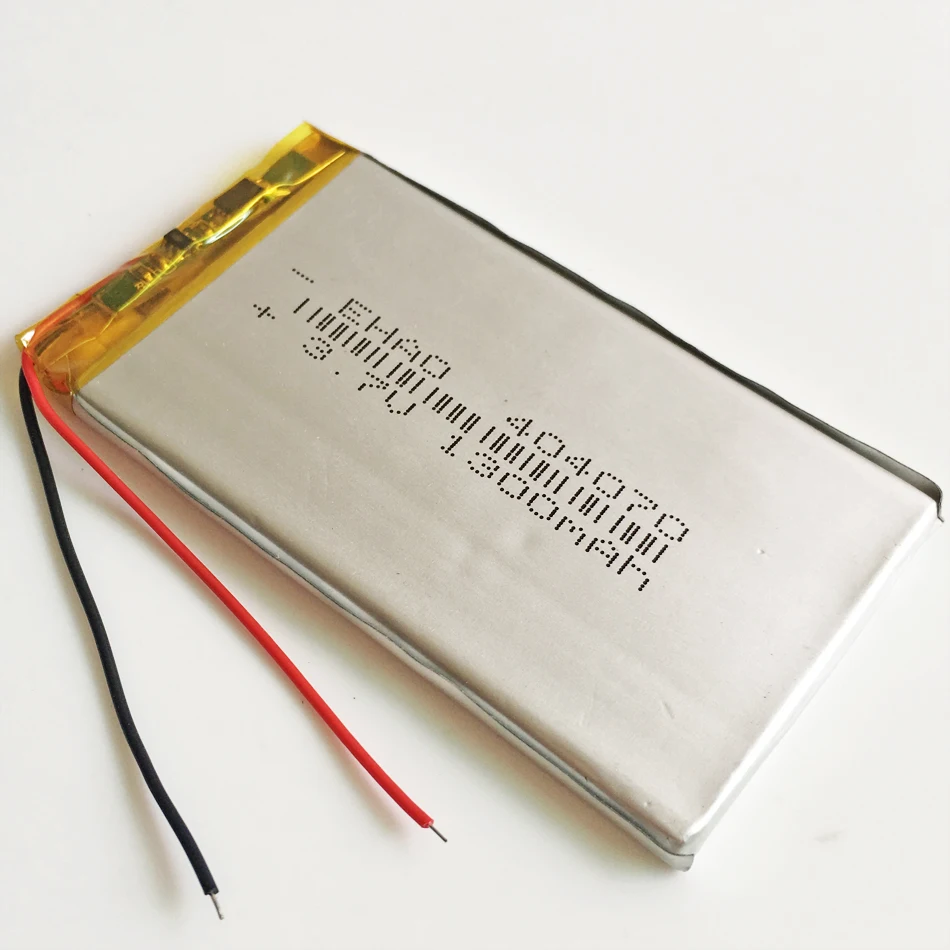 3.7V 1300mAh 404070 Lithium Polymer Lipo Rechargeable Battery For MP3 GPS DVD Bluetooth Laptop Recorder E-book Camera