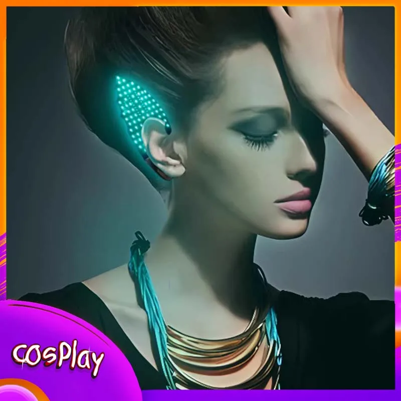 

Halloween Christmas Cos Elf'S Ears With LED Light Cos Genie Bar Nightclub Dressing Up Partys Carnival Atmosphere Props Girl Gift