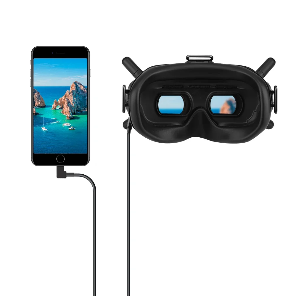 Cable de datos para DJI FPV Combo gafas V2 IOS/Tipo C/Adaptador microusb para Ipad Air/MINI tableta IPhone, gafas, accesorios