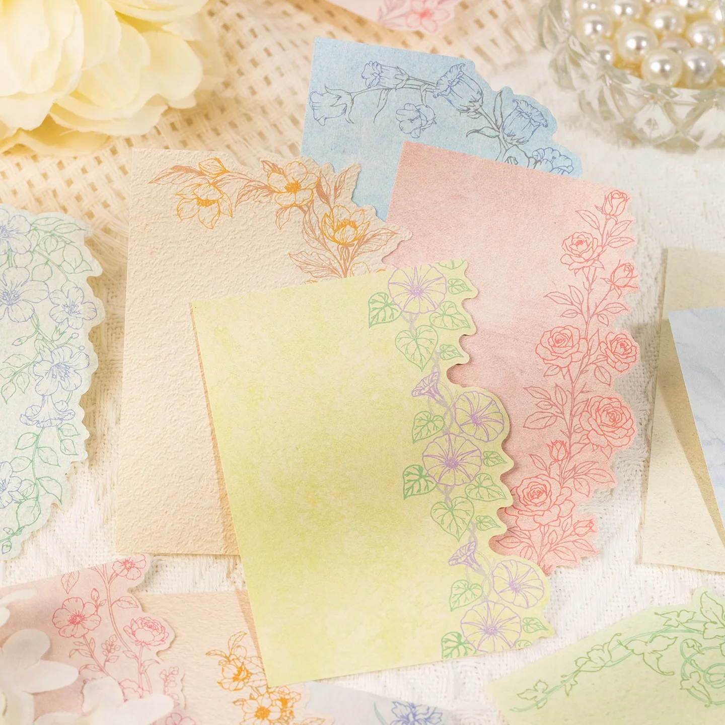 Mr.Paper 24Pcs M5 Lightweight Paper Spring Floral Forest Style DIY Decor for Journal Photo Frame Scrapbook Collage