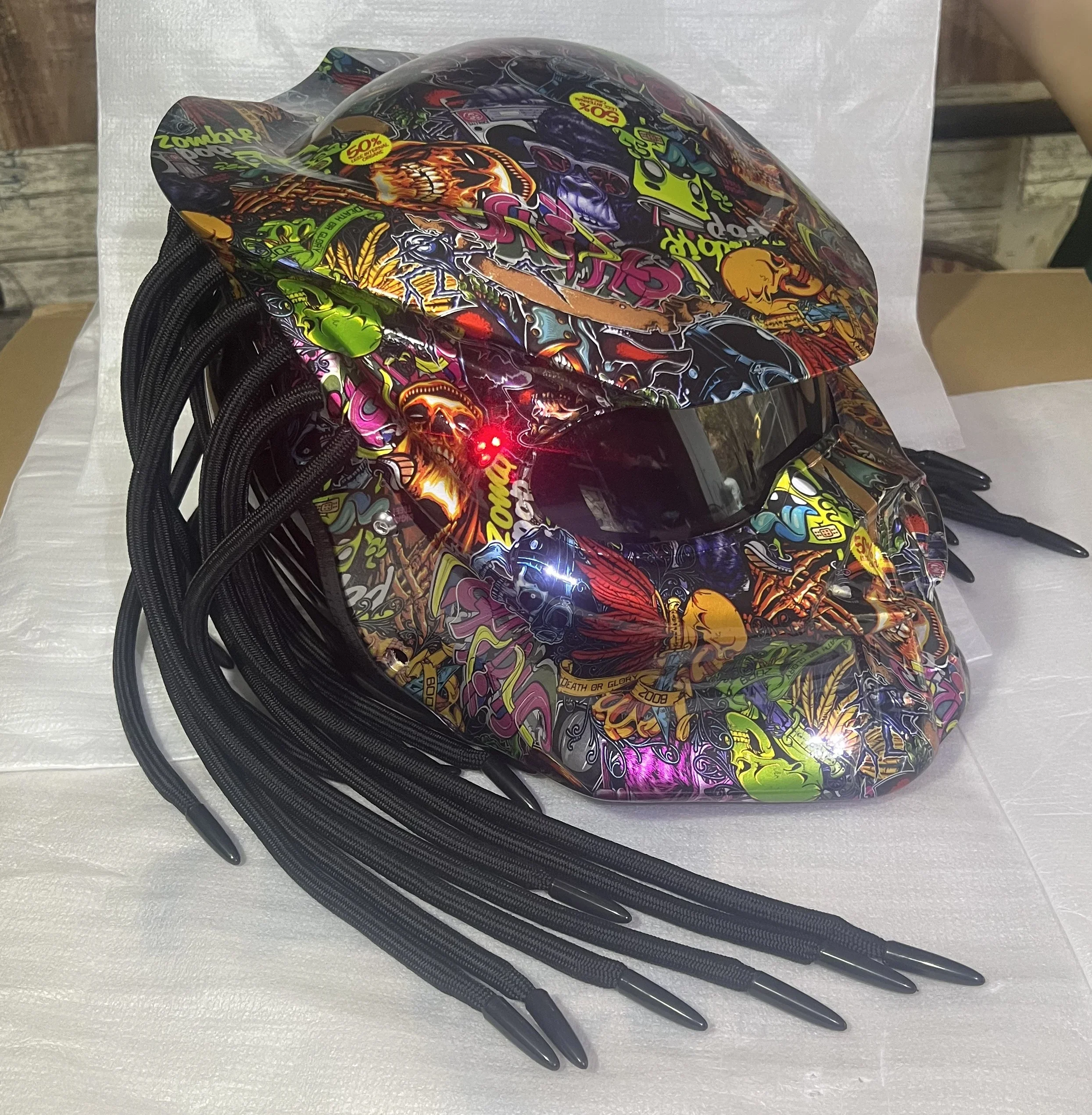 خوذة المفترس خوذة الاتصال الداخلي بلوتوث خوذة ذكية Capacete Para Moto/capacete Para Moto