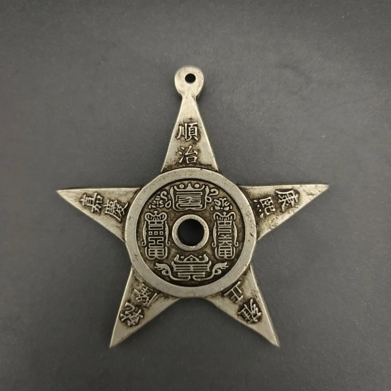 

White Copper Gilded Five Gods Blessing Fortune Wealth Longevity Happiness Wealth Five Corners Home Decoration Living Room Hangin