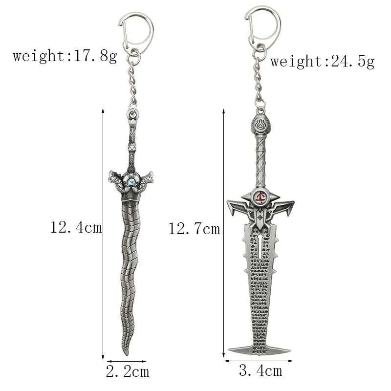 Game Doom Eternal Crucible Blade Keychain Slayer Sword Weapon Model Pendant Key Chain for Men Cool Keyring Jewelry Props