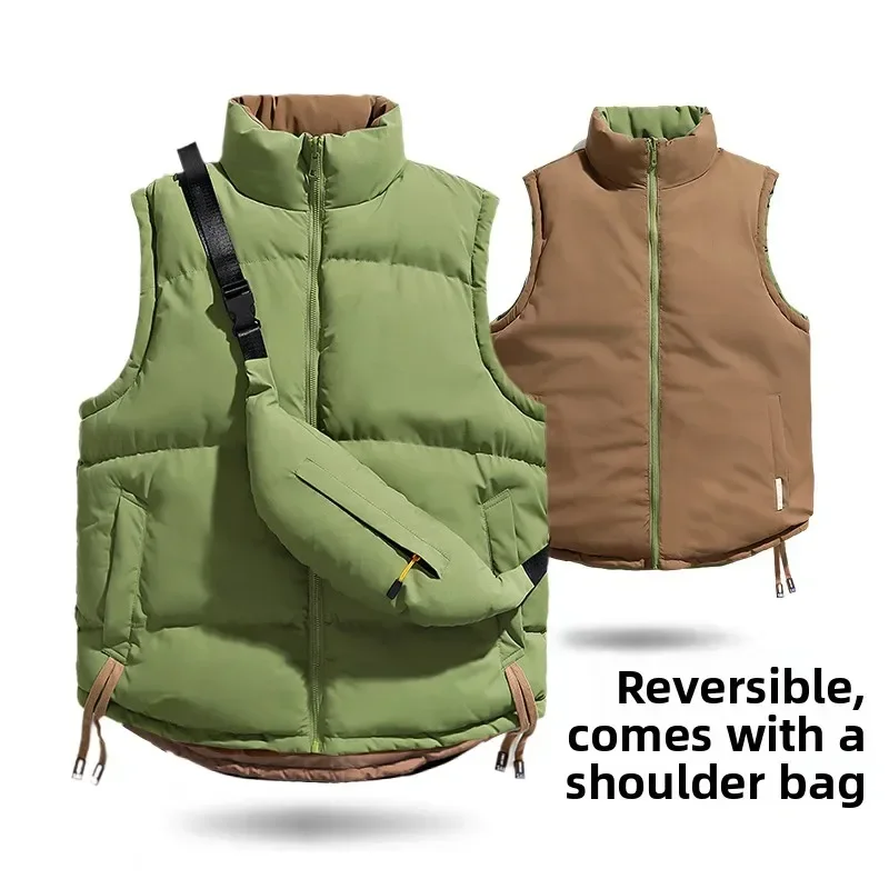 

Unisex Vest Backpacks, Reversible Vests,Warm and Fashionable Trendy Vests,Student Vests,Outdoor Down and Cotton Vests
