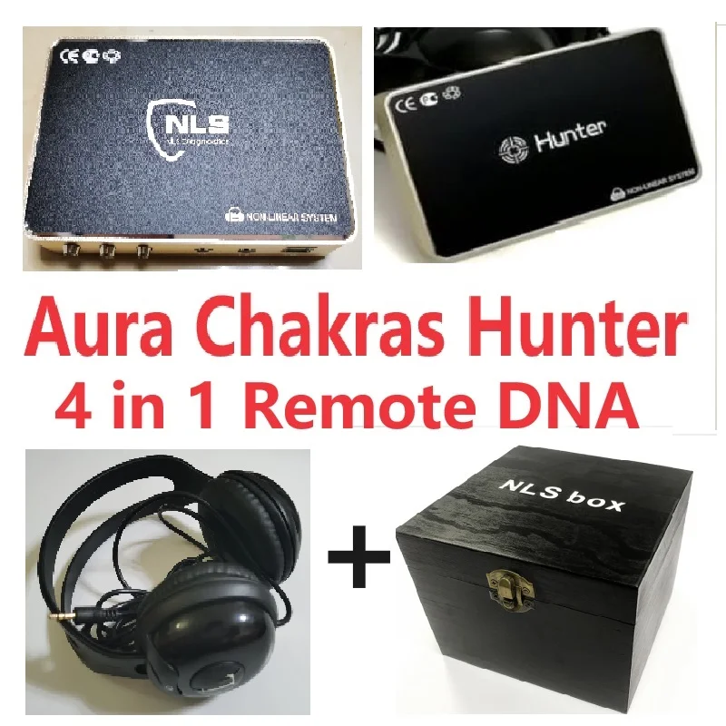 4 in 1 Remote DNA Meta Hunter 4025 and 18D NLS Aura Chakras Non-Linear Metatron System Health Body Analyzer by Spooky Black Box