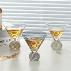 Luxury Diamond Goblet Glass Wine Glass  Restaurant  glass spirit glass creative personality diamond-encrusted whis