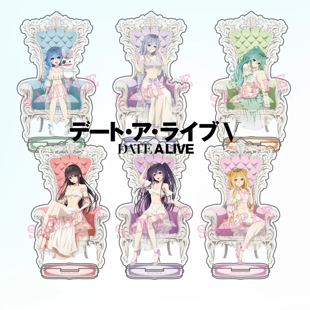 Anime DATE A LIVE 10th Anniversary Acrylic Stand keychain Tohka Yatogami/Kurumi Tokisaki/Origami Cosplay Prop Decor Gif