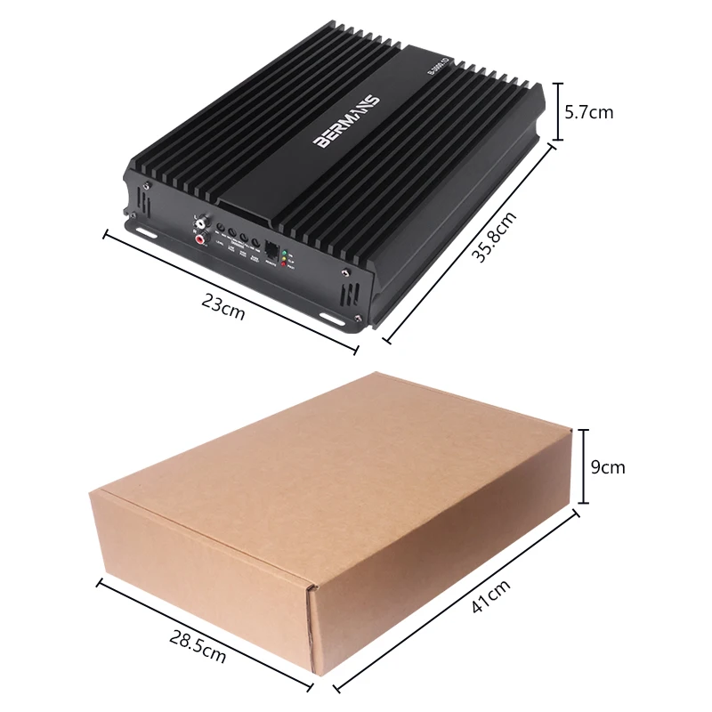 مضخم طاقة عالي للسيارة بحد أقصى 4000 وات من الفئة D مضخم صوت أحادي الاتجاه للسيارة، مكبر صوت مكبر كهربائي أكبر، جهير عميق، دائرة دقيقة