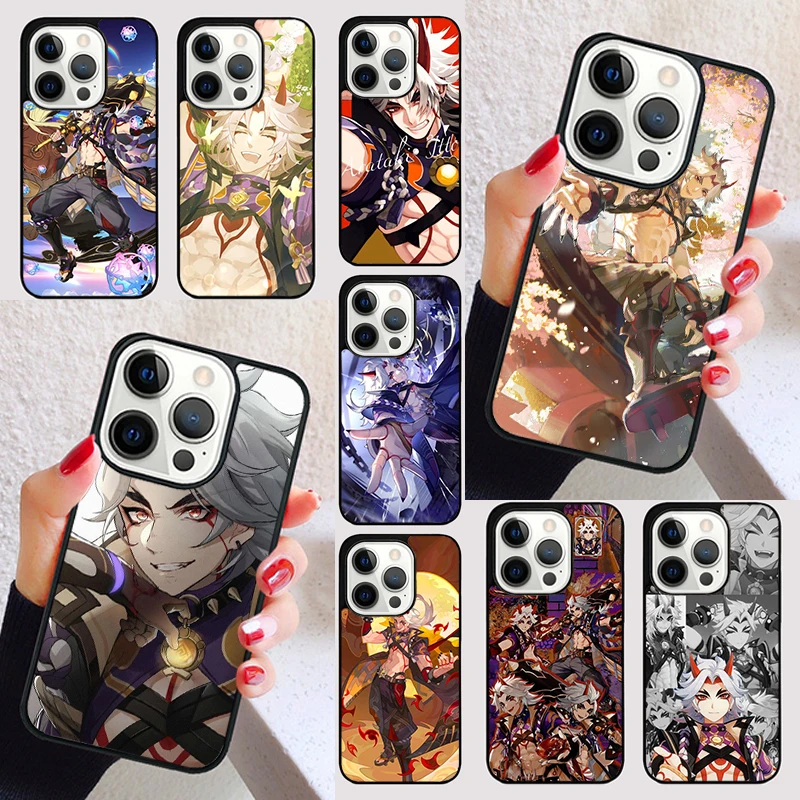 Genshin Impact Arataki Itto cover For iPhone 15 16 13 12 11 14 Pro Max Mini Max SE 2020 7 8 15 16 Plus Phone Case