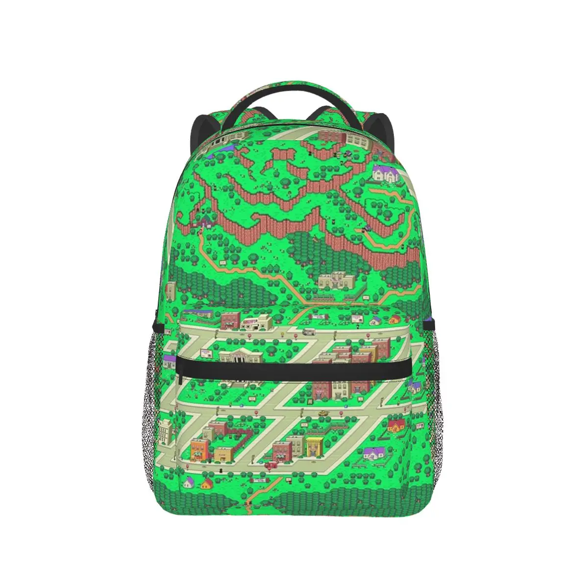 Earthbound Onett Map Backpacks Boys Girls Bookbag Children School Bags Cartoon Laptop Rucksack Shoulder Bag Large Capacity