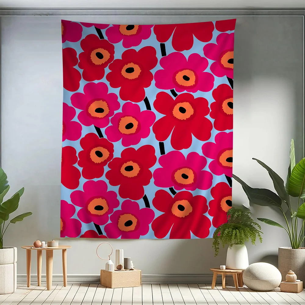 

Beautiful Colorful P-Poppy Flower Hanging Bohemian Tapestry Hanging Tarot Hippie Wall Rugs Dorm Wall Hanging Home Decor