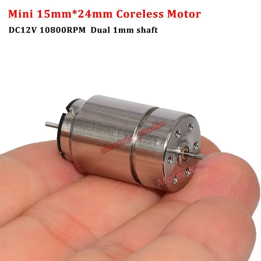 

1524 15mm Coreless Dual Shaft Electric Motor DC 6V-12V 10000rpm High Speed Engine DIY Model HO Rail Train